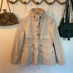Cream Victorian Style Rain Jacket